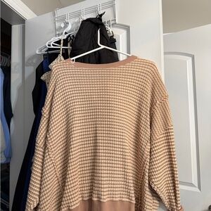 AE big hug waffle crewneck sweatshirt